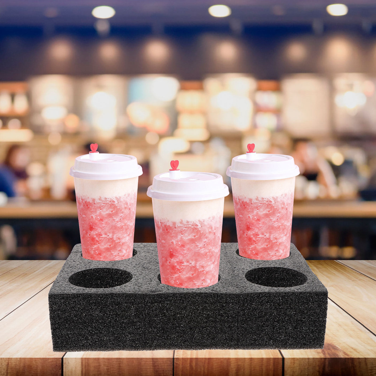Coffee Tea Drinks - 2Pcs Eco-Friendly Biodegradable Drink Carrier Tray