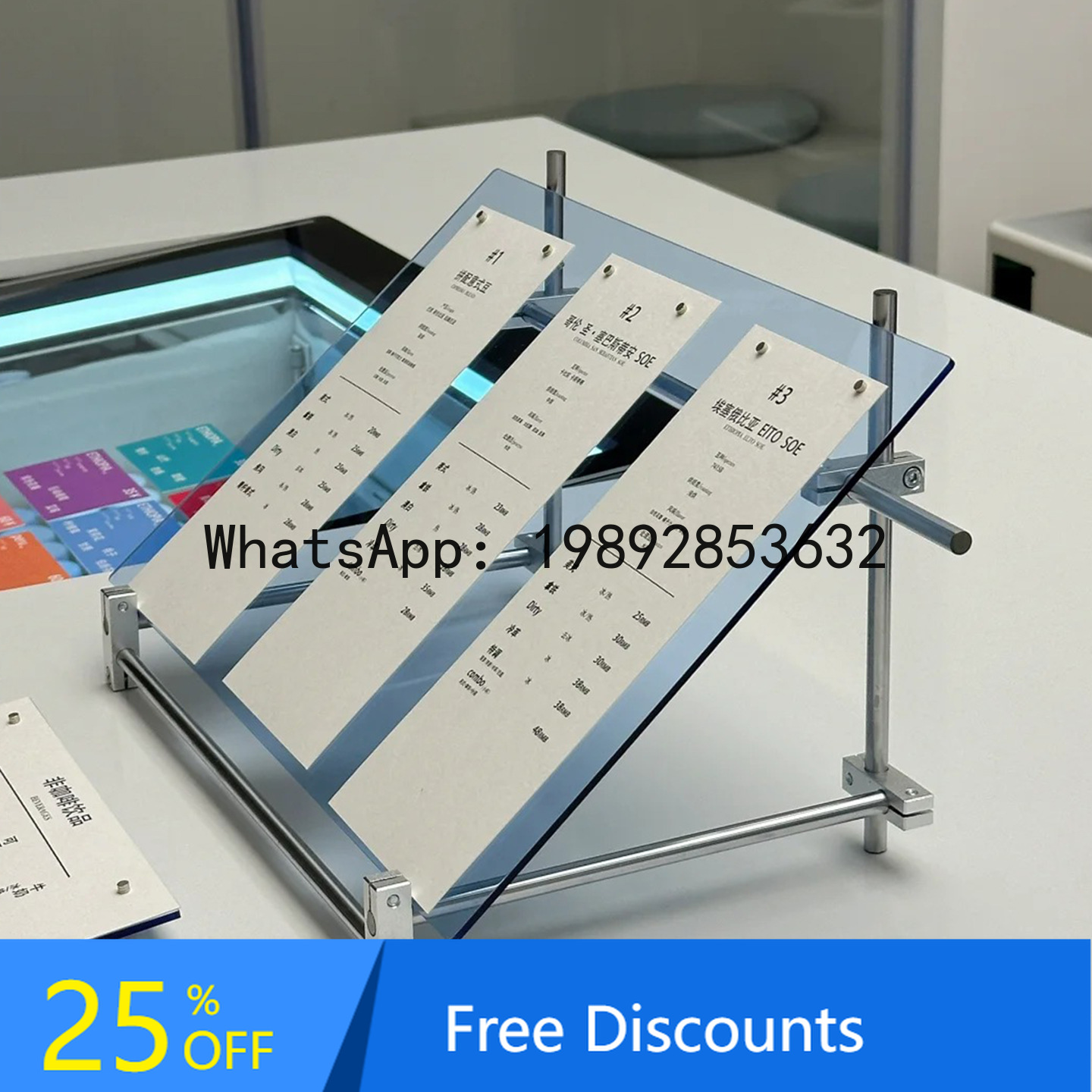 Coffee Tea Menu - YFY Acrylic Optical Axis Display Stand