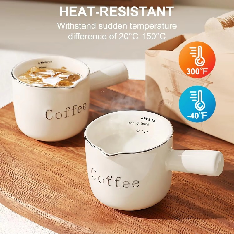 Coffee Tea Espresso - Mini Ceramic Coffee Cup with Handle