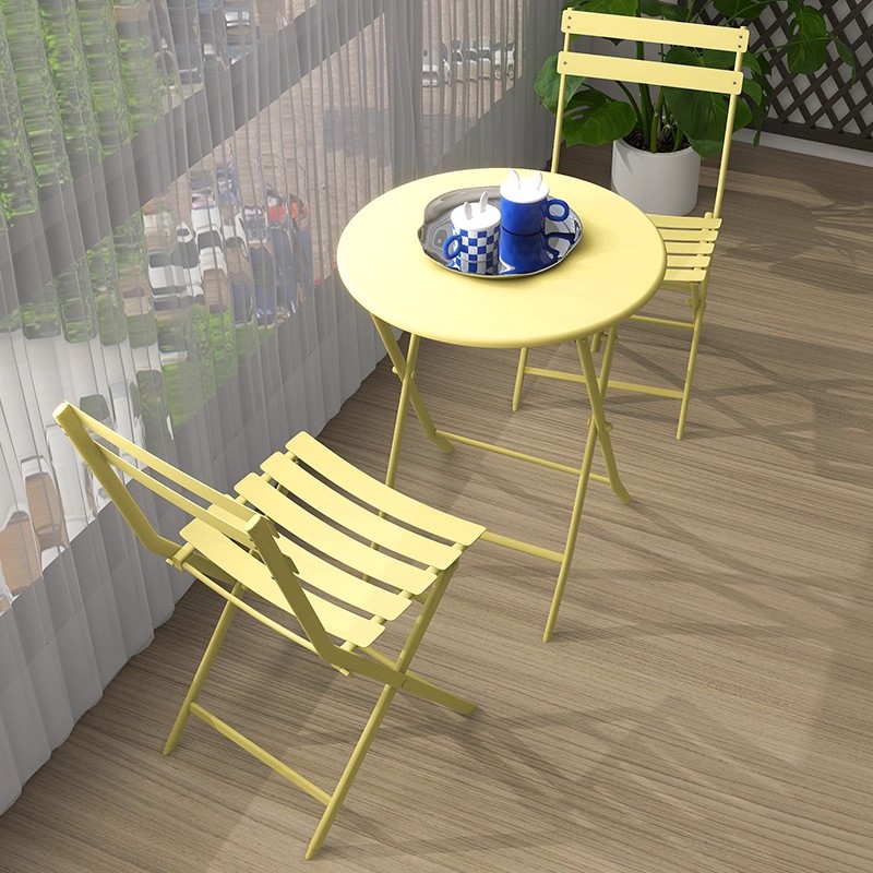 Coffee Tea Gardens - Small Folding Tea Table with Chair