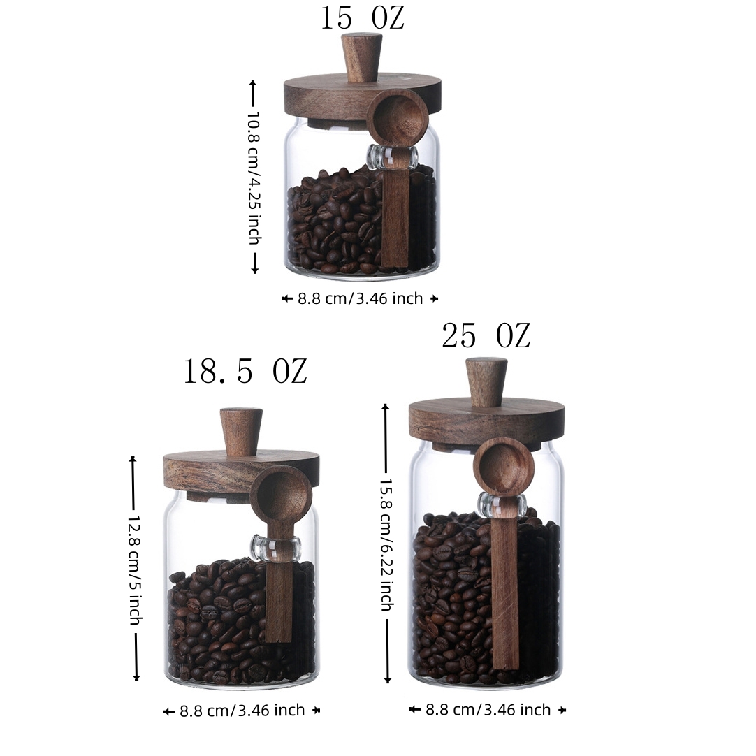 Coffee And Tea Glass - 3 Pack High Borosilicate Glass Storage