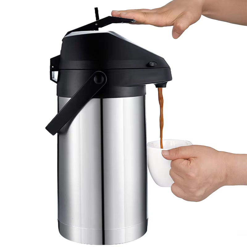 Coffee Tea Urn - Stainless Steel Airpot Dispenser, 3L Hot
