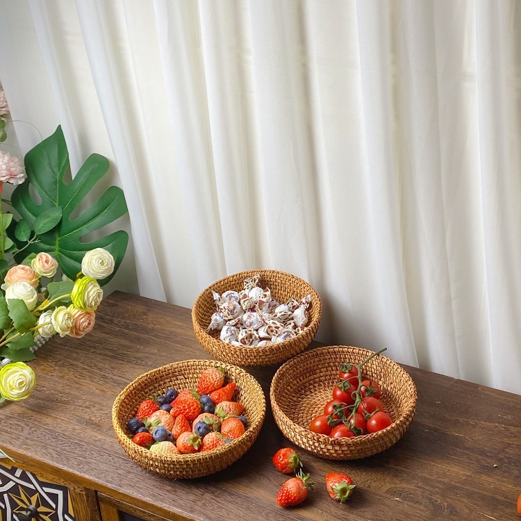 Vietnam Coffee Tea - Vietnam Rattan Fruit Basket Tea Plate