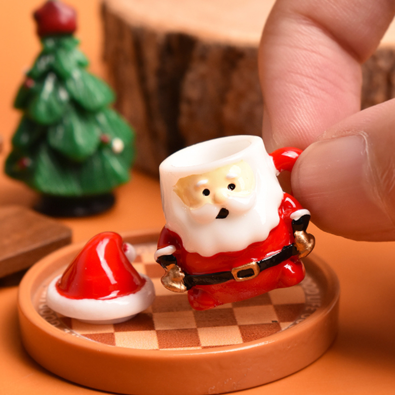Mug Tea Coffee - Mini Santa Teacup Ornament - Resin