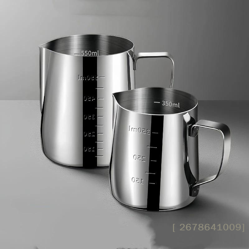Barista Milk Jug - ⚑350ml/600ml Stainless Steel Frothing Pitcher Espresso