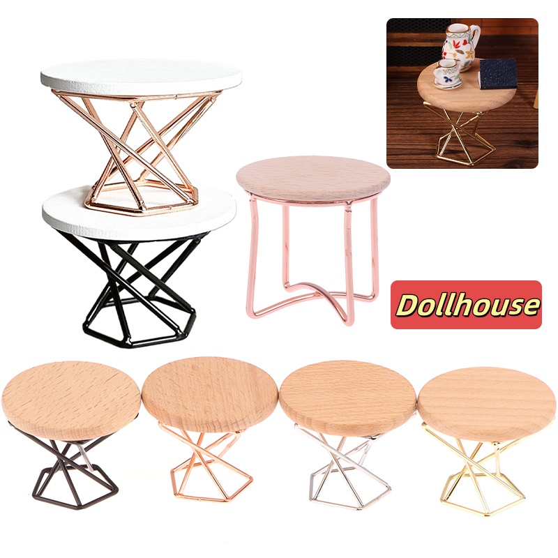 Coffee Tea Home - 1/12 Dollhouse Simulation Coffee Table Round