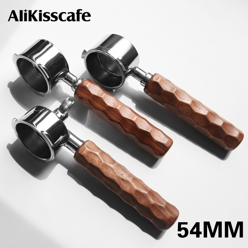 Coffee Tea Espresso - 54mm Coffee Bottomless Portafilter Double Spout