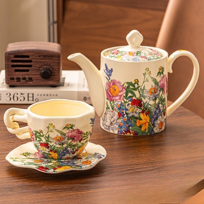 European Vintage Floral Cerami - đánh giá và giá Coffee Tea Gift Basket