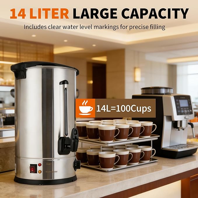 14/16 L Cups Coffee Urn, Comme - đánh giá và giá Coffee Tea Urn