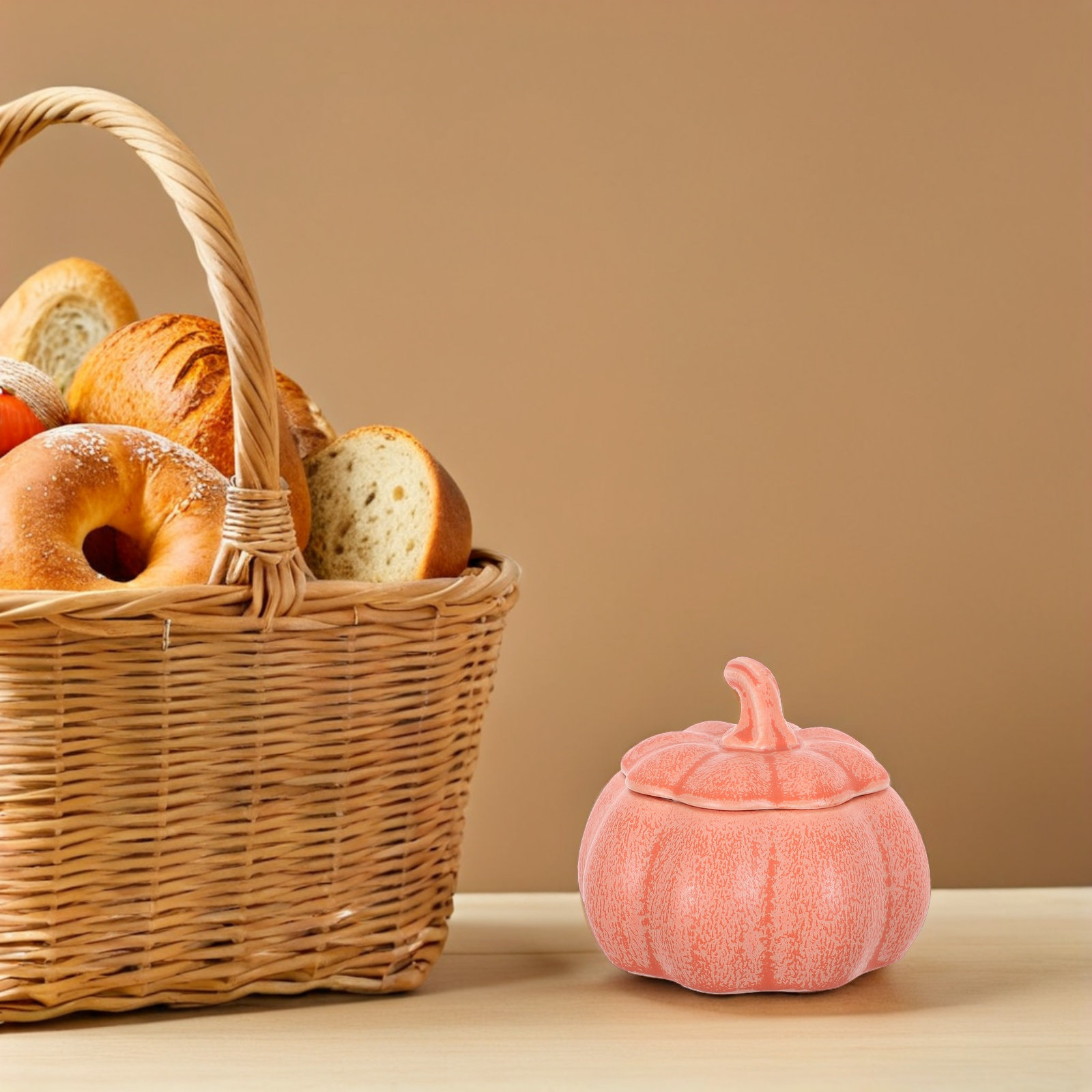 Pumpkin-Shaped Ceramic Storage - đánh giá và giá Coffee Tea Canister Set