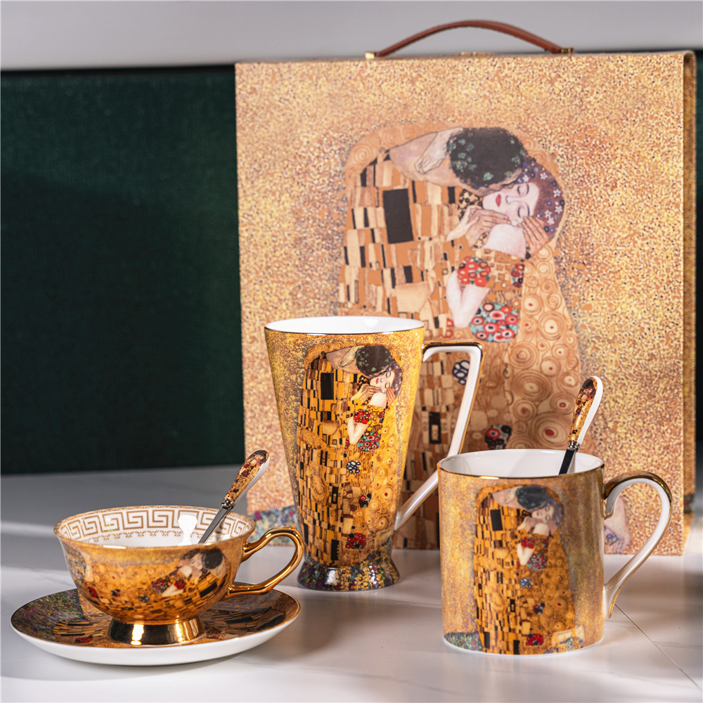 Gustav Klimt Kiss Bone China M - đánh giá và giá Coffee Tea Drawer Organizer