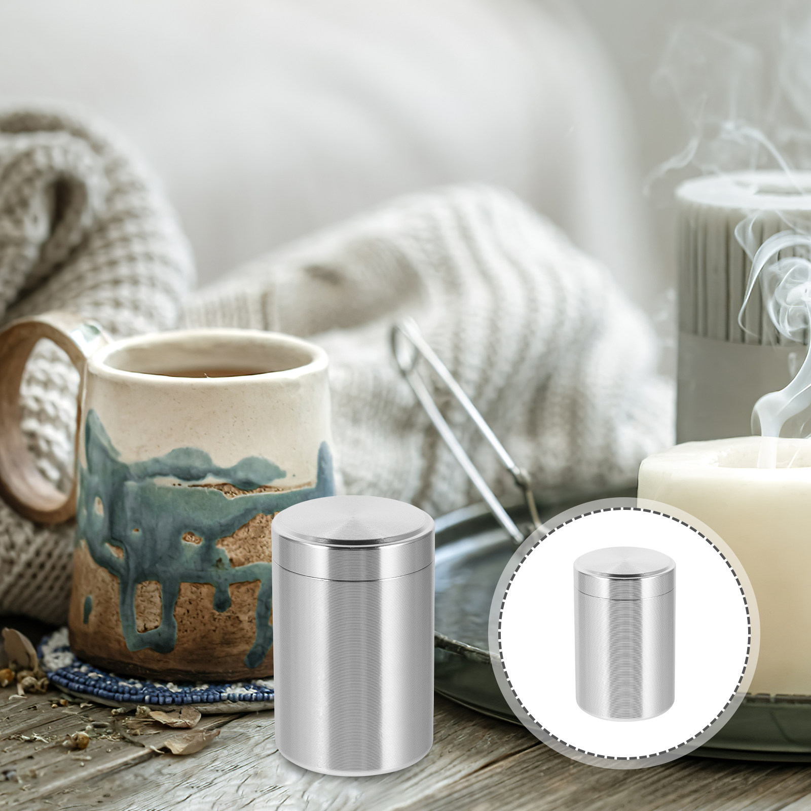 2Pcs Tea Jar Metal Airtight St - đánh giá và giá Coffee Tea Canister Set