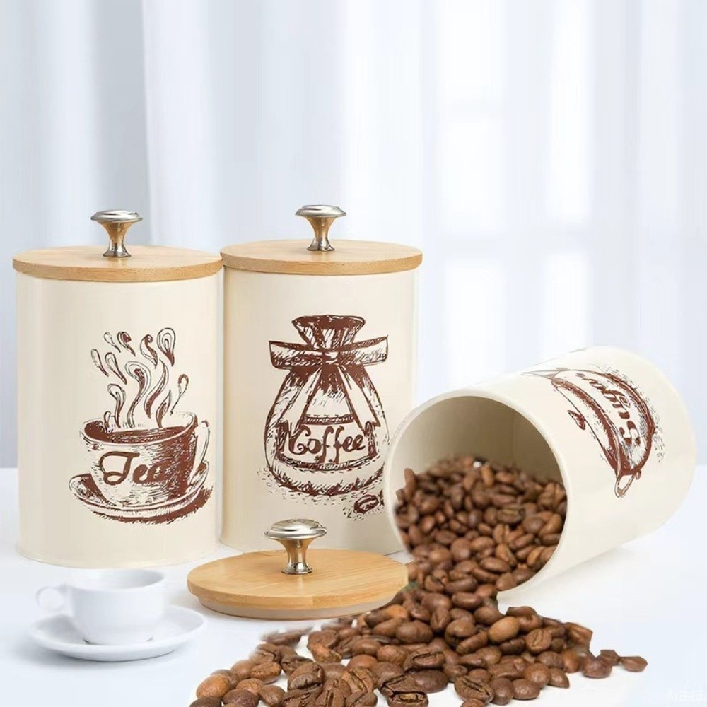 3pcs Metal Coffee Canister Set - đánh giá và giá Coffee Tea Canister Set