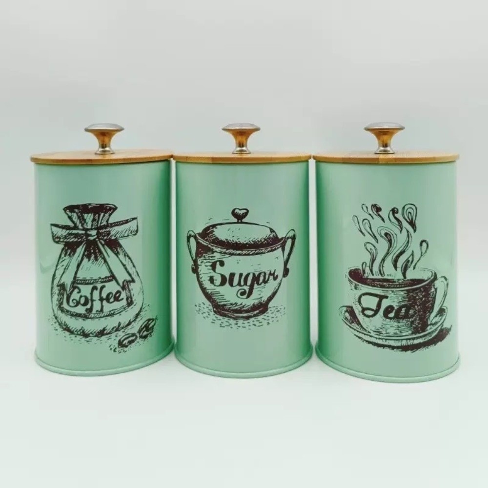3pcs Metal Coffee Canister Set - đánh giá và giá Coffee Tea Canister Set