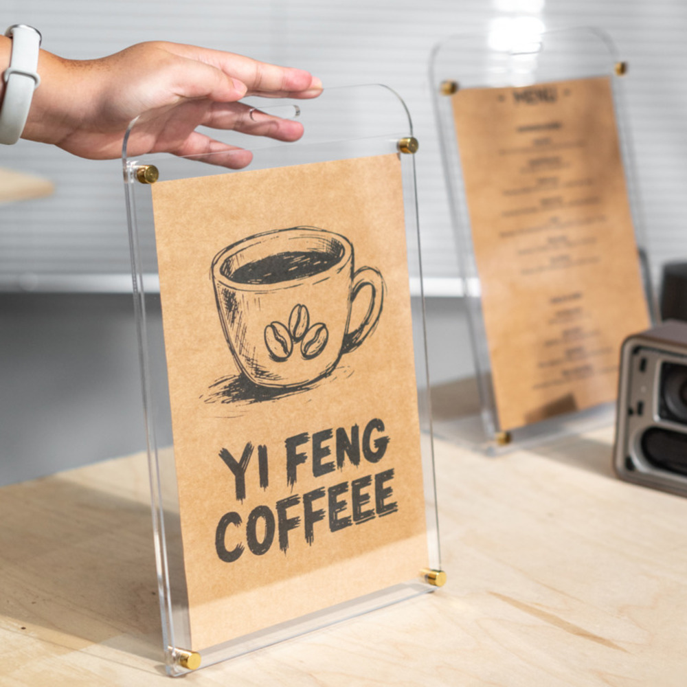 1PCS A4 Display Stand Transpar - đánh giá và giá Coffee Tea Menu
