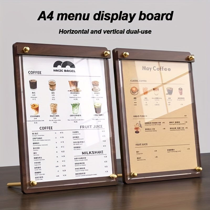 1Pc Solid Wood Desktop Clip Co - đánh giá và giá Coffee Tea Menu