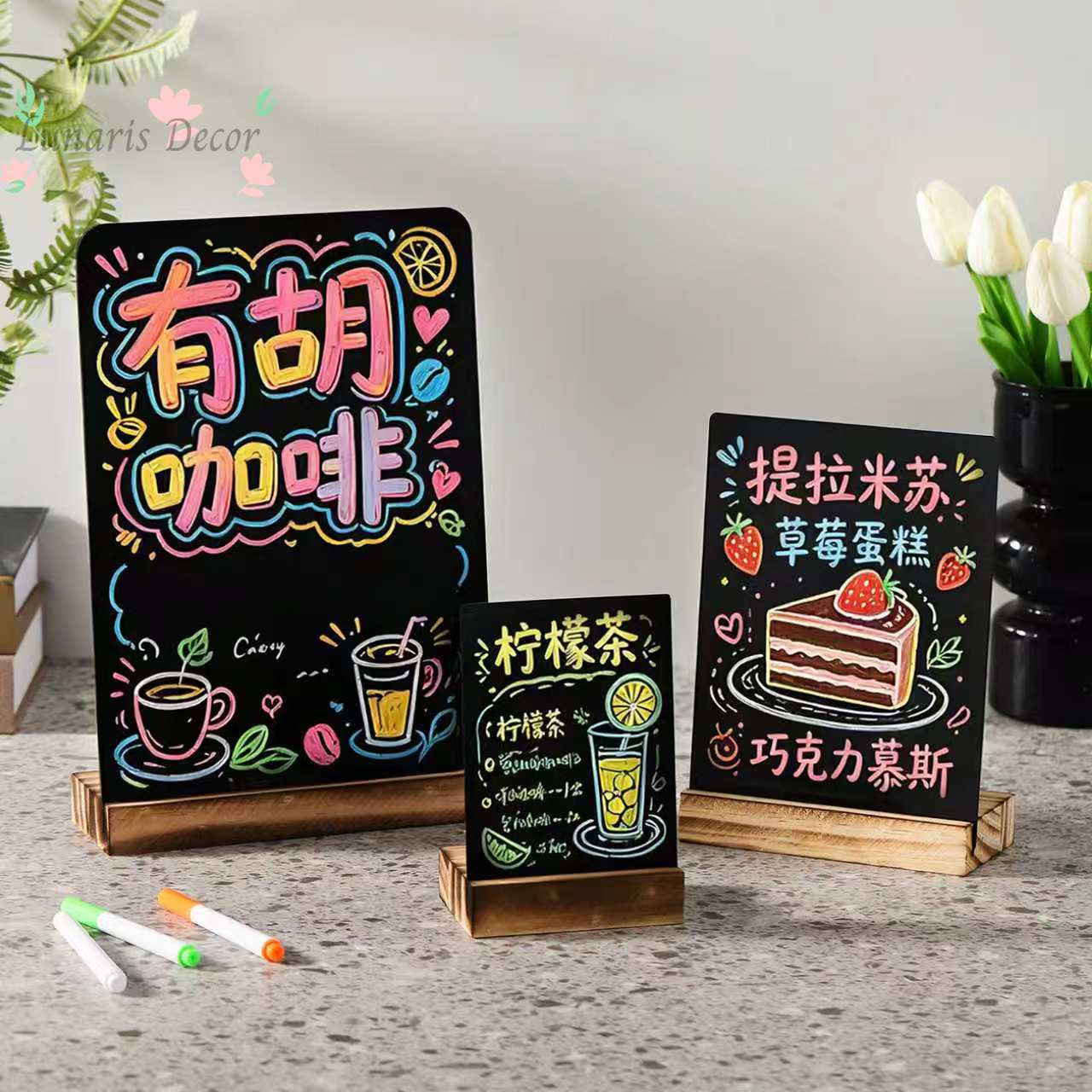 A4 rewritable stall advertisin - đánh giá và giá Coffee Tea Menu