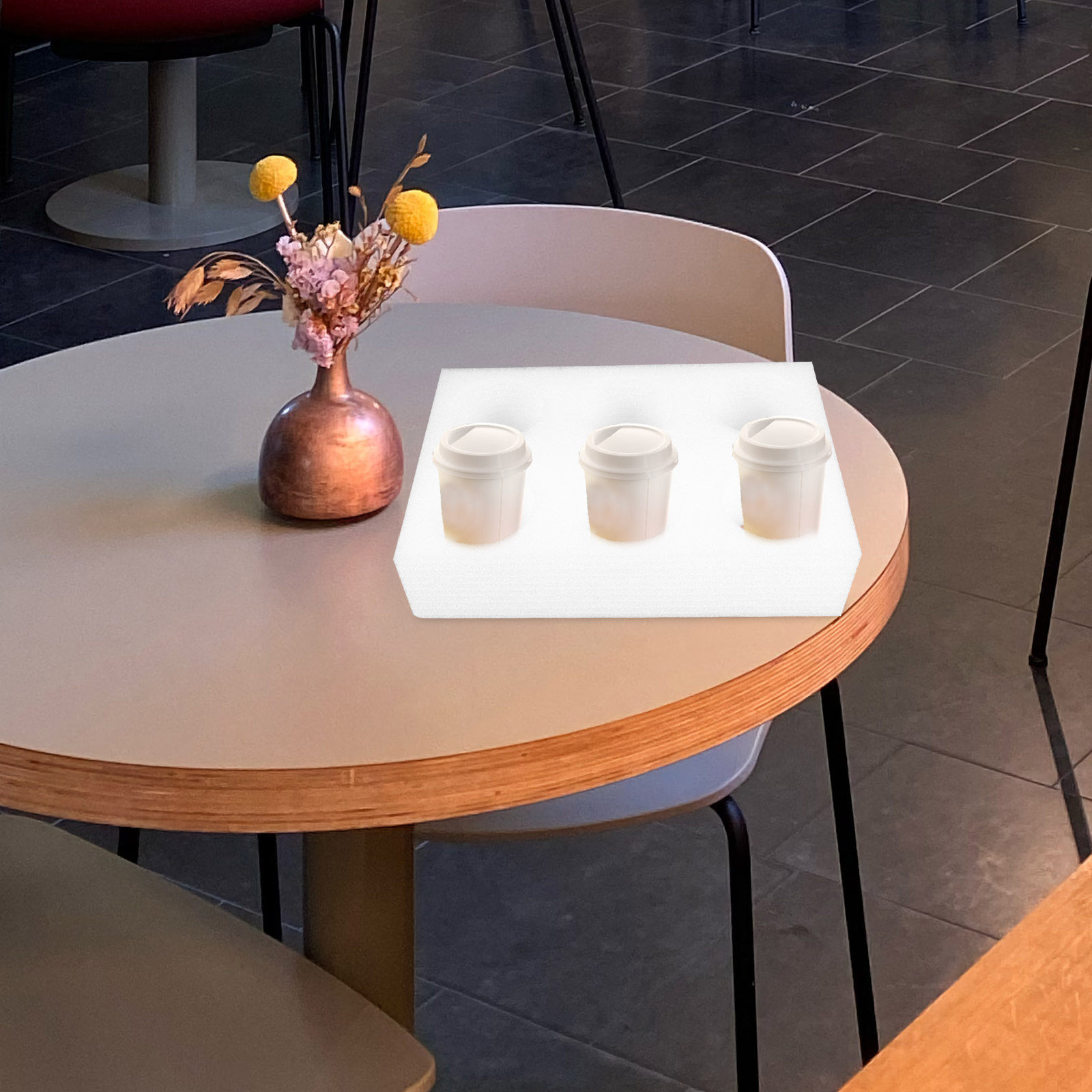 2Pcs Beverage Cup Holder Tray  - đánh giá và giá Coffee Tea Drinks