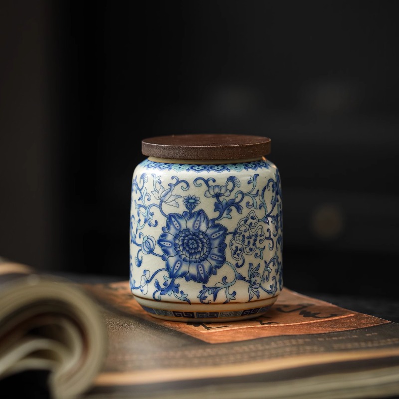Creative Blue and White Porcel - đánh giá và giá Coffee Tea Canister Set