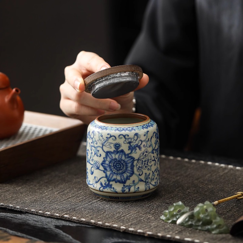 Creative Blue and White Porcel - đánh giá và giá Coffee Tea Canister Set
