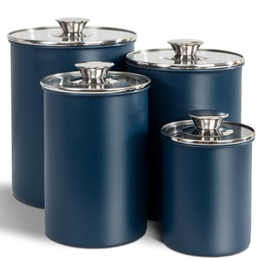 Stainless Steel Food Canister  - đánh giá và giá Coffee Tea Canister Set