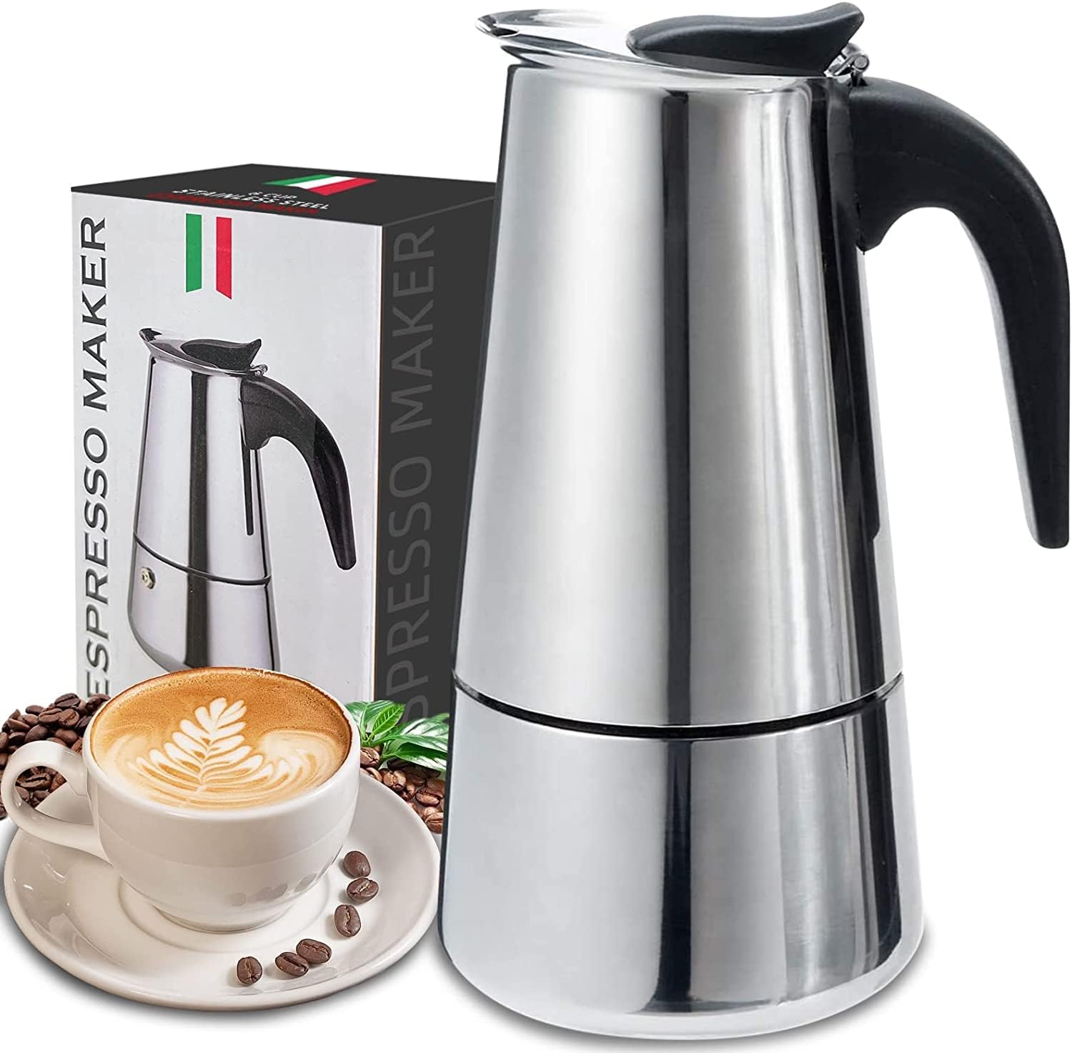 4/6/9 ly Moka nồi Caffe máy Es - đánh giá và giá Coffee Tea Espresso