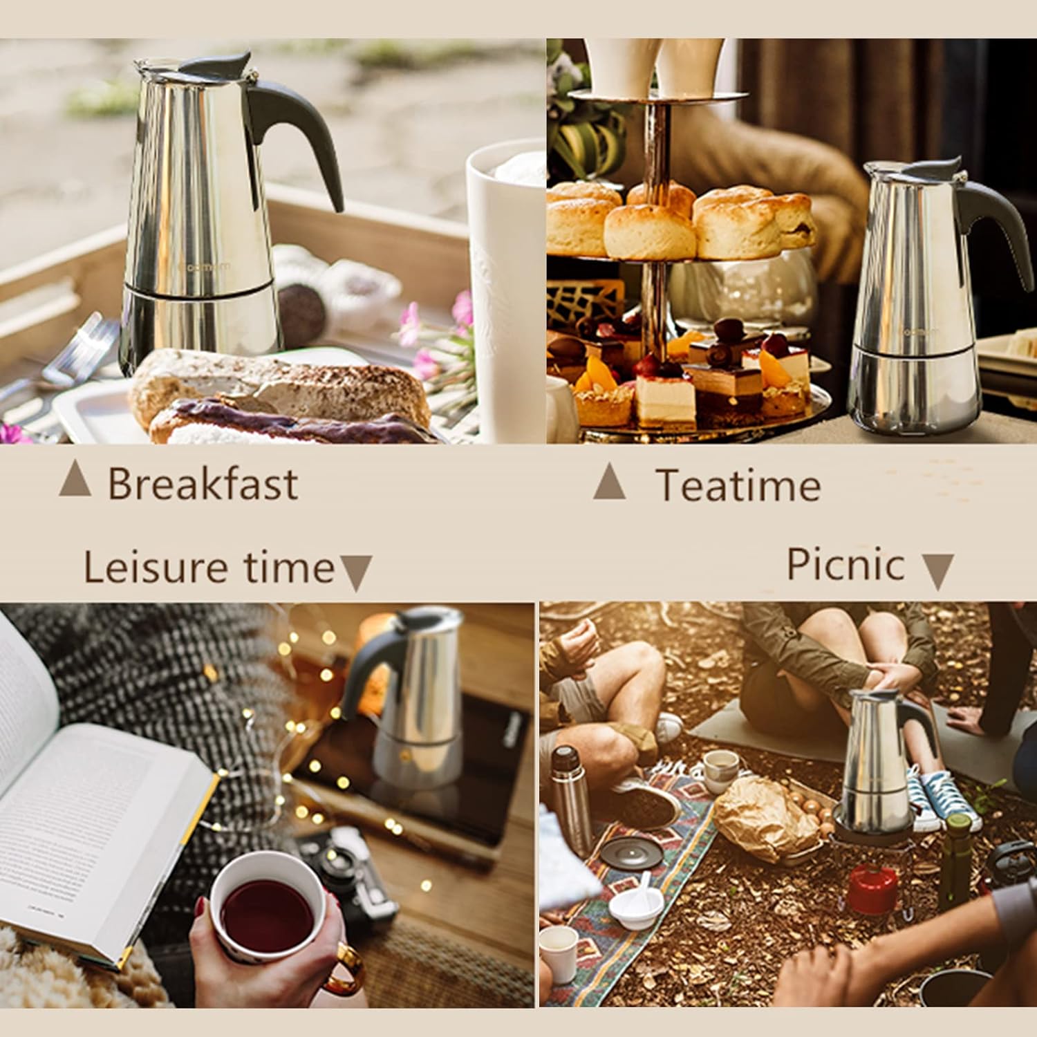 4/6/9 ly Moka nồi Caffe máy Es - đánh giá và giá Coffee Tea Espresso