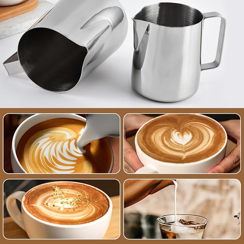 350/600/900ml Milk Frothing Ju - đánh giá và giá Barista Milk Jug