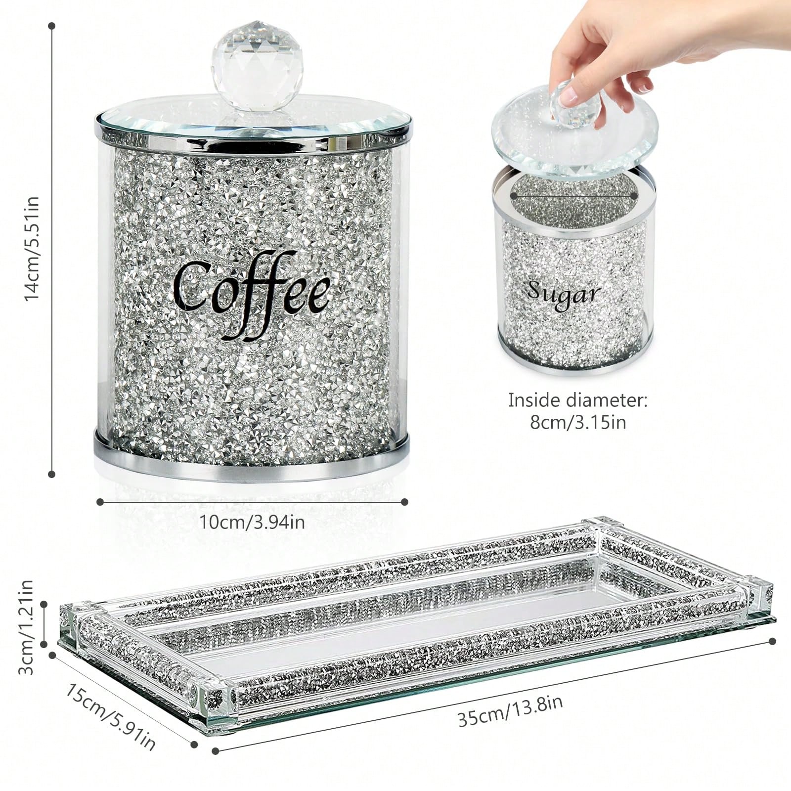 Coffee Sugar Tea Canister Set  - đánh giá và giá Coffee Tea Canister Set