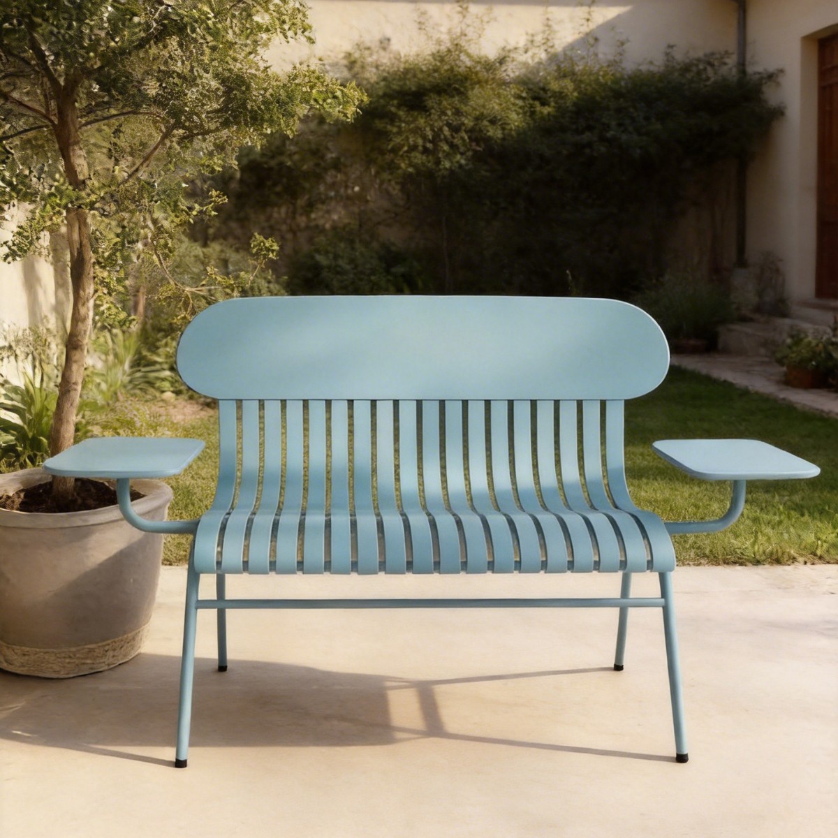 HYS Outdoor Double Chair Milk  - đánh giá và giá Coffee Tea Gardens