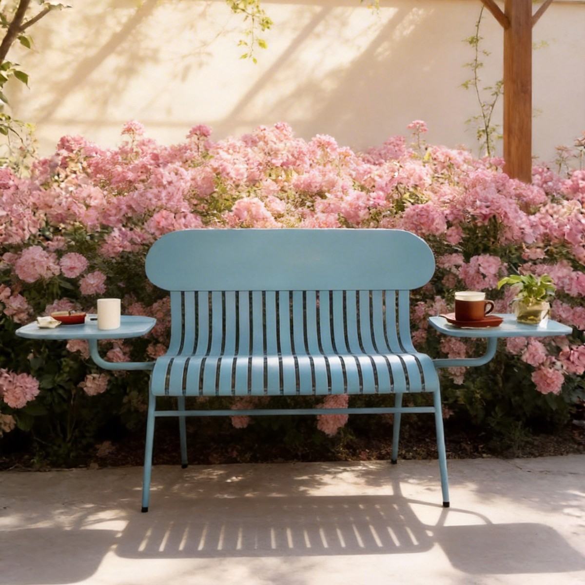 HYS Outdoor Double Chair Milk  - đánh giá và giá Coffee Tea Gardens