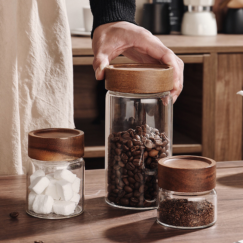 Glass Sealed Storage Jar With  - đánh giá và giá Coffee And Tea Glass