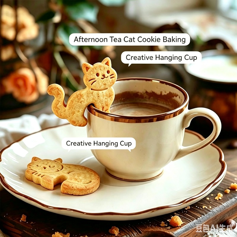 Cartoon Hanging Cup Cat Cookie - đánh giá và giá Mug Tea Coffee