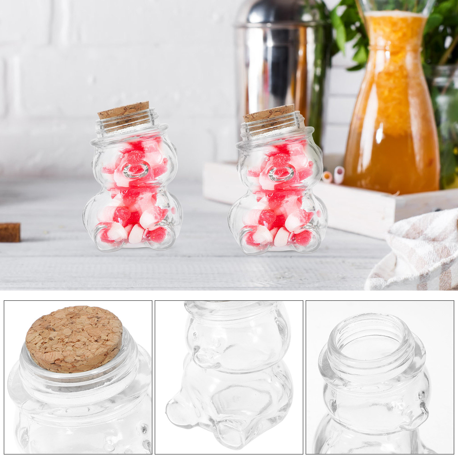 4Pcs Glass Candy Jar Set Trans - đánh giá và giá Coffee And Tea Glass