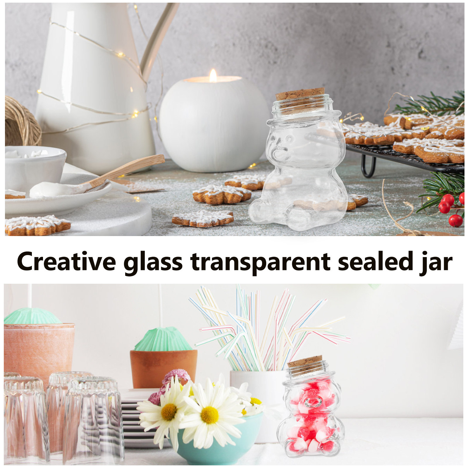 4Pcs Glass Candy Jar Set Trans - đánh giá và giá Coffee And Tea Glass