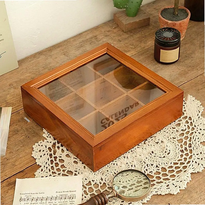 Wood Tea Bag Holder with Drawe - đánh giá và giá Coffee Tea Drawer Organizer