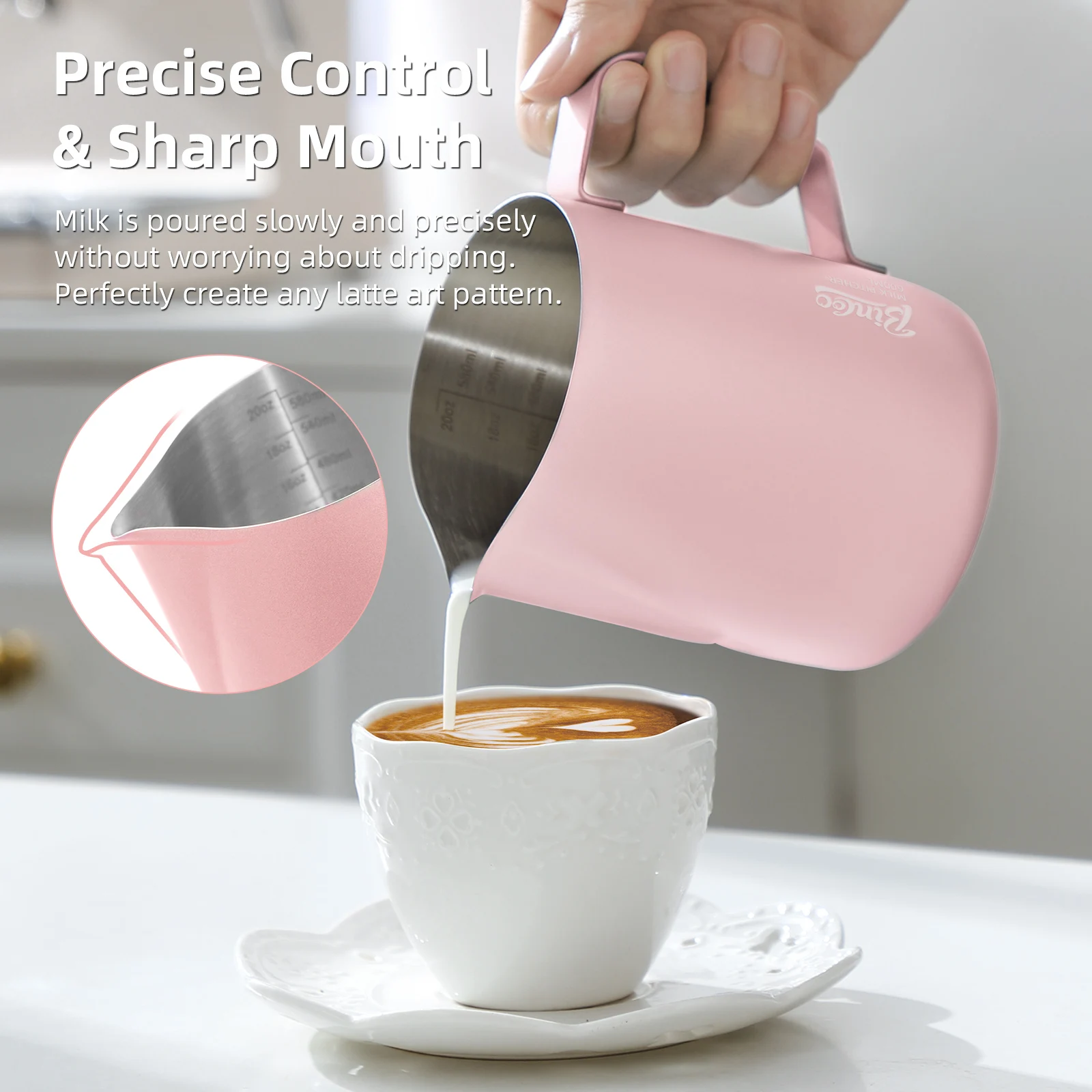 BINCOO 350/600ML Coffee Milk F - đánh giá và giá Barista Milk Jug