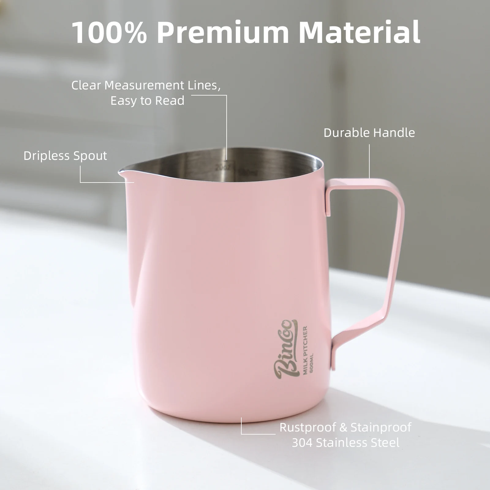 BINCOO 350/600ML Coffee Milk F - đánh giá và giá Barista Milk Jug